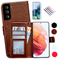 Miniatyrbillede 1 af 9: Samsung Galaxy S21 FE - PU Læder Pung Etui Rosa