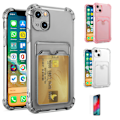 Pikkukuva 1 / 10: iPhone 15 - Korttikotelo Suoja Läpinäkyvä Transparent