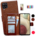 Miniatyrbillede 3 af 11: Samsung Galaxy A12 / A12 5G - PU Læder Pung Etui Svart