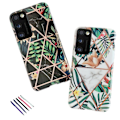 Miniatyrbillede 1 af 6: Samsung Galaxy A41 - Geometrisk Blomster Etui Vit