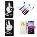 Pikkukuva 1 / 2: Huawei P20 Pro - PU nahkainen lompakkokotelo + kosketus