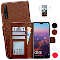 Miniatyrbillede 1 af 7: Huawei P20 Pro - PU Læder Pung Etui + Skærmbeskyttelse Vit