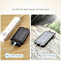 Miniatyrbillede 6 af 10: Solcelledrevet Powerbank Bærbar Ekstern Batterioplader 10000mAh