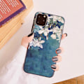 Miniatyrbillede 1 af 3: iPhone 13 Pro Max Mini case blå hvide smukke blomster silikone Blue one size