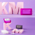 Miniatyrbilde 6 av 7: Firkantet etui til Airpods Pro i krystall + krok Pink one size
