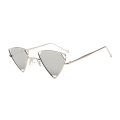 Pikkukuva 1 / 3: Kolmiomaiset hipster aurinkolasit hopeaa Silver one size
