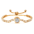 Miniatyrbillede 1 af 3: Smukt armbånd med zirkon luksus gave 18k forgyldning Gold one size