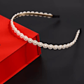 Pikkukuva 1 / 4: Käsintehty Ylellinen Diadeemi metallia helminauhoilla White one size