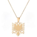 Miniatyrbilde 1 av 6: Necklace with shenja e flamurite Albanian eagle gold plated & silver Gold one size