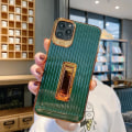 Miniatyrbilde 8 av 9: Stilige luksuriøse skallgulldetaljer og sammenleggbart stativ iphone11pro Red one size
