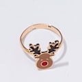 Pikkukuva 2 / 3: Kaunis hauska rengas Rudolph Red-Nose-poron joulu Brown