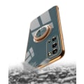 Miniatyrbillede 4 af 6: Luksuriøst stilfuldt etui Samsung Galaxy S20 med ringstativfunktion Guld Green one size