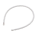 Miniatyrbilde 3 av 4: Elegant perle-tiara med hvite imiterte perler - Klassisk hårtilbehør til fester og bryllup White one size