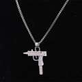 Miniatyrbillede 3 af 5: Guldbelagt kæde med pistol våben Gold one size