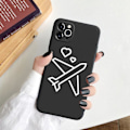 Miniatyrbillede 1 af 3: Elsker at rejse sort silikone skal til iPhone fly Black 13 Pro Max