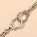 Miniatyrbild 1 av 3: Armband i rostfritt stål kedja med handbojor frihet Silver one size