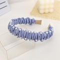 Pikkukuva 5 / 5: Käsintehty Luxury Diadem kevyt ryppyinen kangas ja helmiä Blue one size