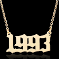 Pikkukuva 1 / 3: Kullatut kaulakoruketjut vuonna 1993 unisex Gold one size