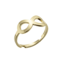 Pikkukuva 1 / 4: Kullattu sormus ikuisuuden symbolilla sopii kaikille kullatuille Gold one size