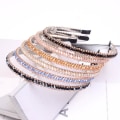 Miniatyrbilde 1 av 4: Vakker tiara med broderte rhinestones i flere perlefarger Black one size