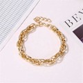 Miniatyrbillede 3 af 5: Forgyldt halskæde tyk kæde choker guld sølv dame Gold one size