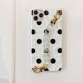 Pikkukuva 5 / 6: iPhone 12 & 12 Pro -kuori, pisteviiva musta ja valkoinen, nilkkanauha White one size
