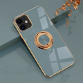 Miniatyrbild 4 av 9: Lyxigt stilrent skal ‘iPhone 13 Pro Max’ med ringställningsfunktion Guld Black Black
