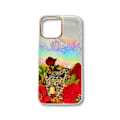 Miniatyrbild 1 av 2: iPhone 12 13 pro max leopard smyger bland röda blommor Red one size