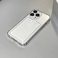 Miniatyrbild 7 av 9: Skal för alla iPhone 15 modeller med plats för kort silikon stötdämpande Transparent one size
