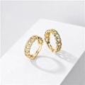 Miniatyrbild 3 av 4: Justerbar ring med guldplätering och färgade stenar i zircon Gold one size