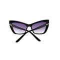 Pikkukuva 4 / 5: Ainutlaatuiset mustat aurinkolasit, joissa on violetit lasit ja kultaisia yksityiskohtia Purple one size