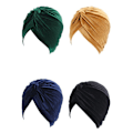Miniatyrbillede 3 af 4: Turban i luksuriøs fløjl i flere farver hat Brown one size