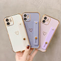 Pikkukuva 1 / 6: iPhone 13 Pro Max kotelo sydän- ja nilkkahihnalla kullanvärisillä yksityiskohdilla White one size