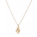 Miniatyrbild 2 av 4: Make Music - G-klav Not Halsband i 18K Guldpläterat Utförande - En Musikalisk Gåva att Höja Stämningen Guld one size