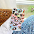 Miniatyrbild 1 av 2: Mobilskal till iPhone11 neonfärg med mun leopardmönster multifärg one size