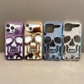 Miniatyrbilde 5 av 11: Metallisk skjelettmobildeksel til iPhone 14 Plus - Premium besky Black one size