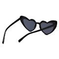 Miniatyrbilde 2 av 5: Retro hjerteformede solbriller oversized UV400 for kvinner Black one size