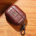 Pikkukuva 1 / 4: Ylellinen Airpods Pro 2 Protective Shell vegaaninen nahka ja avaimenperä Brown one size