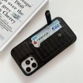 Miniatyrbillede 2 af 2: Phone 13, 13 Pro, 13 Pro Max pung cover sort ægte læder Black one size