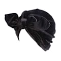 Miniatyrbilde 2 av 5: Luksuriøs turban i fløyel med sløyfeeffekt i flere farger Grey one size