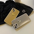 Miniatyrbillede 3 af 5: iPhone 13 Pro galvaniseret etui i mat metal med 3d hjerte Silver one size