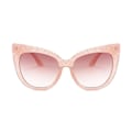 Pikkukuva 2 / 2: Suuret vaaleanpunaiset cateye-aurinkolasit UV400 kimallus Pink one size