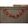 Pikkukuva 1 / 2: Pitkä halloween-seppele ja pelottava kurpitsajuhlakallo Orange
