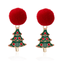 Pikkukuva 1 / 3: Korvakorut pom pomilla Kullatut punaiset pallot Red one size