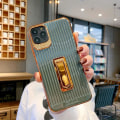 Miniatyrbilde 1 av 8: Stilige luksuriøse skallgulldetaljer og sammenleggbart stativ iphone11pro Blue one size