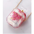 Miniatyrbillede 1 af 3: Parfymeflaske til airpod taske med flydende glitter Pink one size