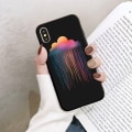 Miniatyrbillede 1 af 3: iPhone 12 Pro Max skal regn skyer med regnbuens farver Multicolor one size