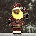 Pikkukuva 2 / 2: Rintakoru joulupukki juomalla ja tekstillä " Holiday Cheer " Red