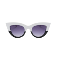 Miniatyrbilde 2 av 2: Unike sorte og hvite cat-eye solbriller uv400 White one size