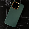 Miniatyrbillede 4 af 5: iPhone 13 Pro klassisk etui i vegansk læder guldramme & guldknapper Green one size